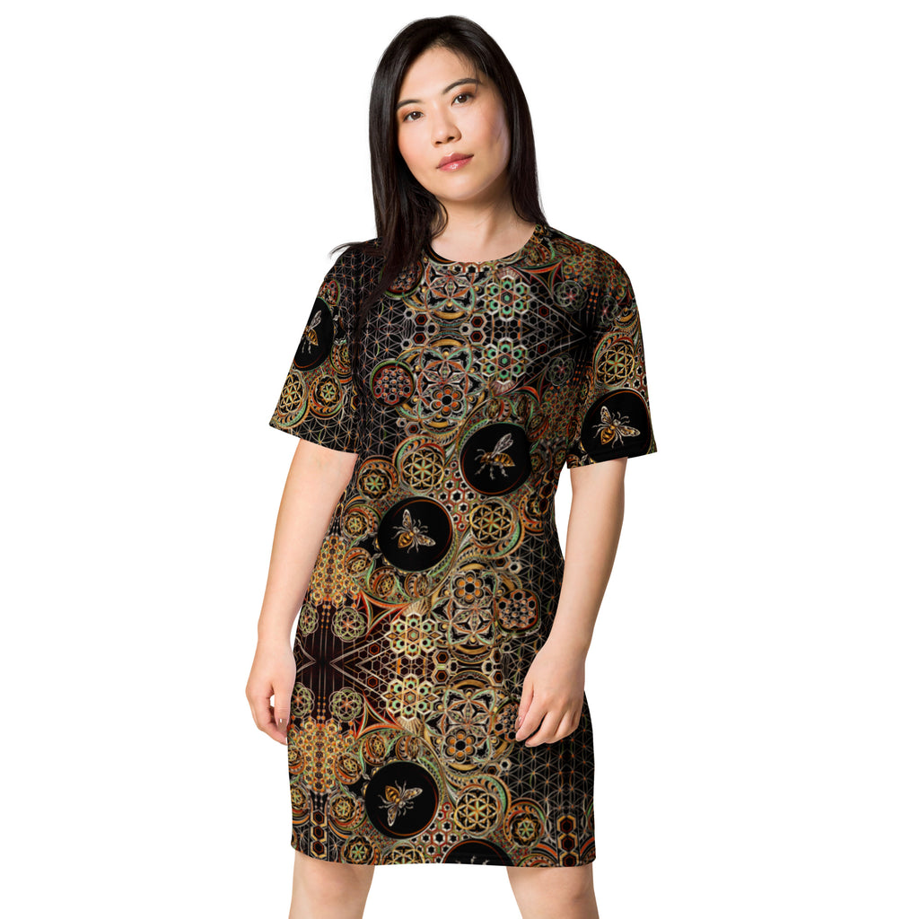 Bee Happy - T-Shirt Dress L Bee Happy - T-Shirt Dress L