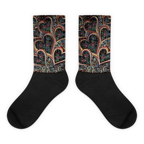 Love Love Love - Black foot socks